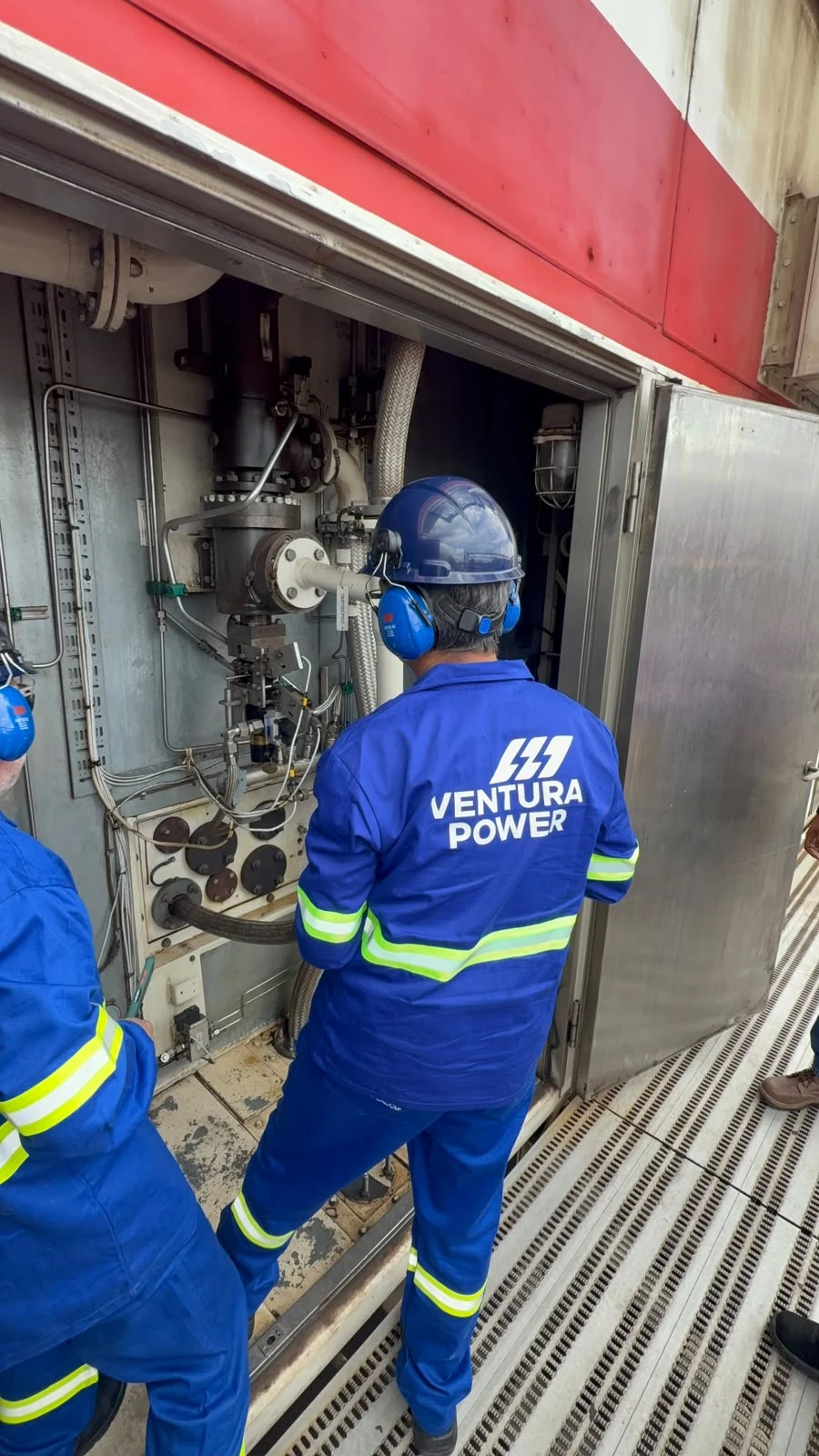 Ventura Power field team performing a close technical inspection